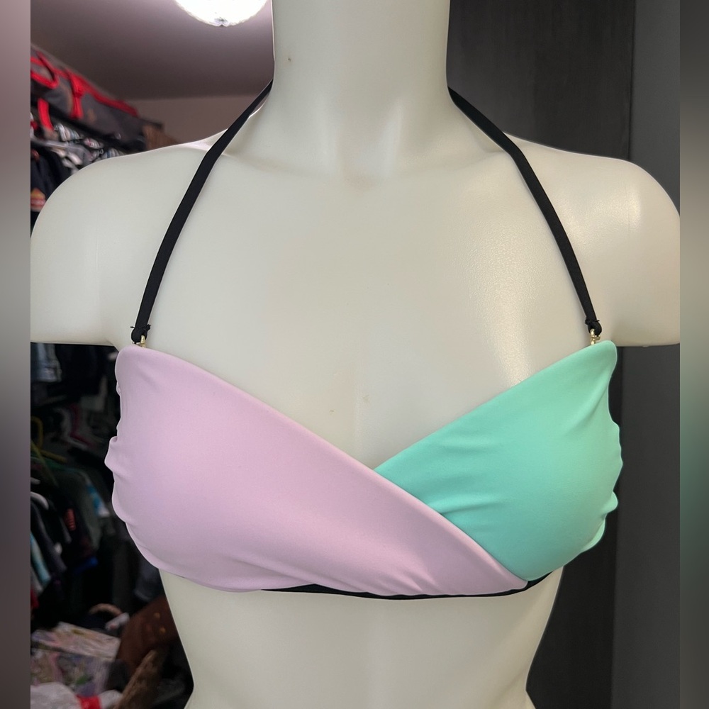 Xhilaration Light Purple & Teal Bikini Top